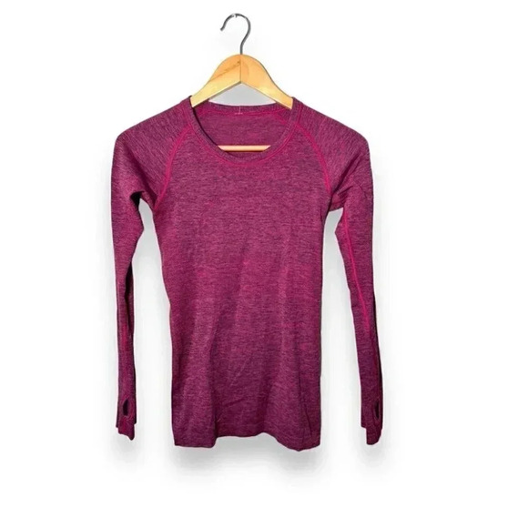 lululemon athletica Tops - Lululemon Breeze By Long Sleeve II Heathered Chilled Grape 4